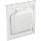 No-Pest 4 In. White Plastic Wide Mount Dryer Vent Hood Image 1