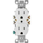 Leviton 15A White Tamper Resistant 5-15R Duplex Outlet Image 2