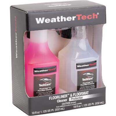 WeatherTech TechCare 18 Oz. Liquid Floorliner & Floormat Auto Interior Cleaner and 18 Oz. Liquid Protector Kit (2-Pack)