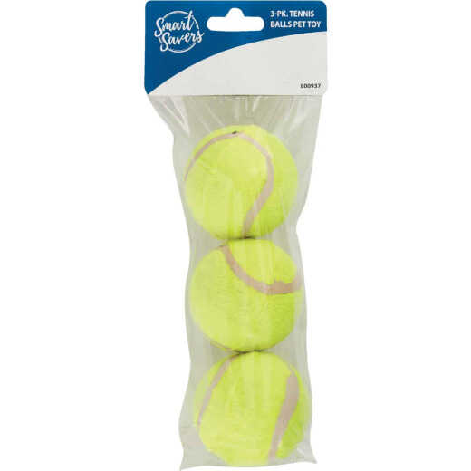 Smart Savers 6 Cm. Dia. Tennis Ball Dog Toy (3-Pack)